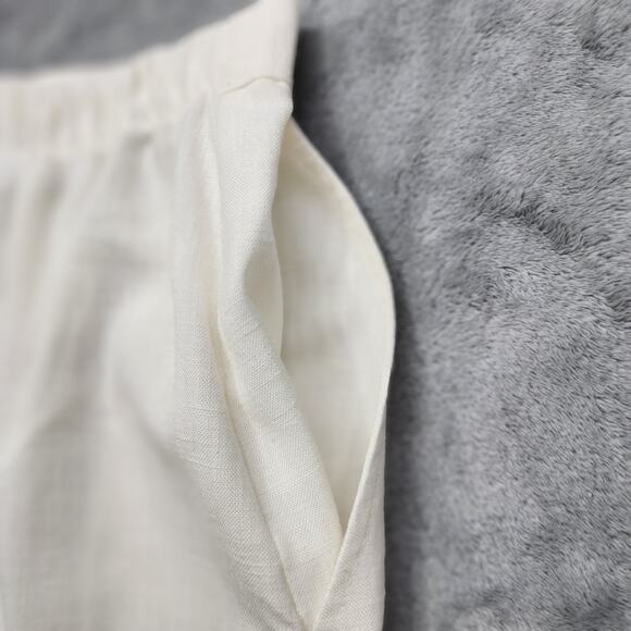 Vintage Item Eyes Skirt Womens M Ivory Cream Pleated Pencil Side Button Office - Picture 6 of 13